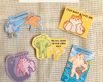 Buff life reminder  stickers set of 4 pcs