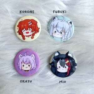 Hololive gamer button badges 32mm