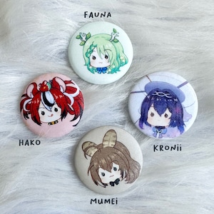 Hololive council 32mm glitter badges