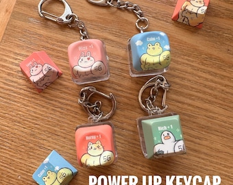 Power +1 keycap: Rizz Love Rich Calm Horny buff characters