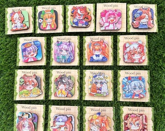 Umamusume woodpin 6cm l Specialweek silencesuzuka TokaiTeio HaruUrara RiceShower GoldShip McQueen DaiwaScarlet Oguri cap