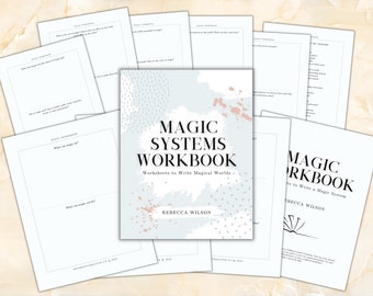 writing book planner Magic Systems Workbook for Writers, 11 pgs | Novel Planning Workbook | Writer's Craft Workbook | Novel Outline | Fantasy Writing Planner