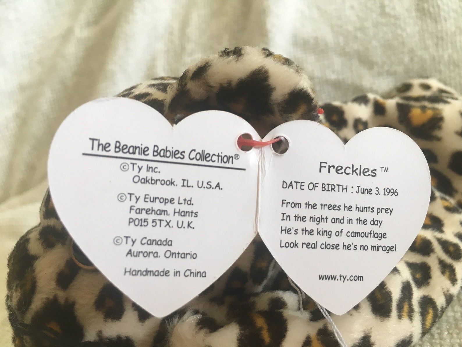 Freckles Original Ty Beanie Babies Etsy