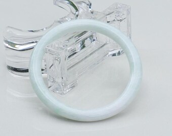 58 mm Birmese jade armband: natuurlijke lichtgroene jadeiet