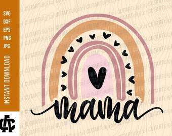 Rainbow Mama Svg Etsy