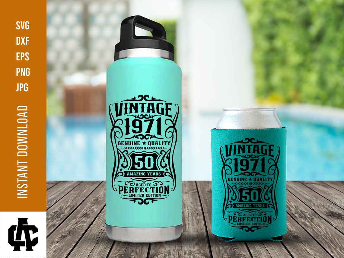 Download 50th Birthday SVG Aged to Perfection Svg Vintage 1971 Svg | Etsy