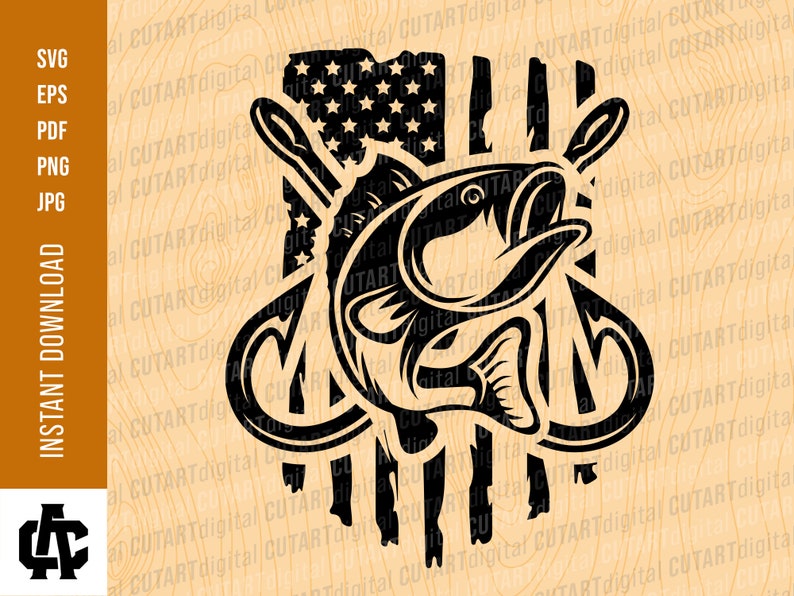 Free Free 148 American Flag Fishing Rod Svg SVG PNG EPS DXF File