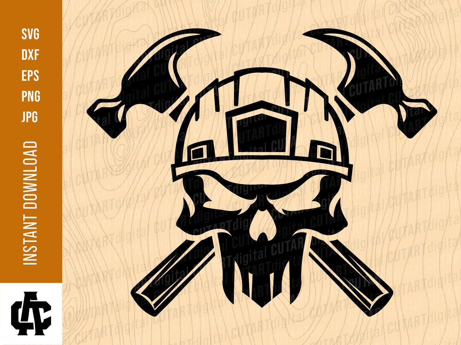 Construction Skull Svg Helmet Hard Hat Tool Usa flag | Etsy