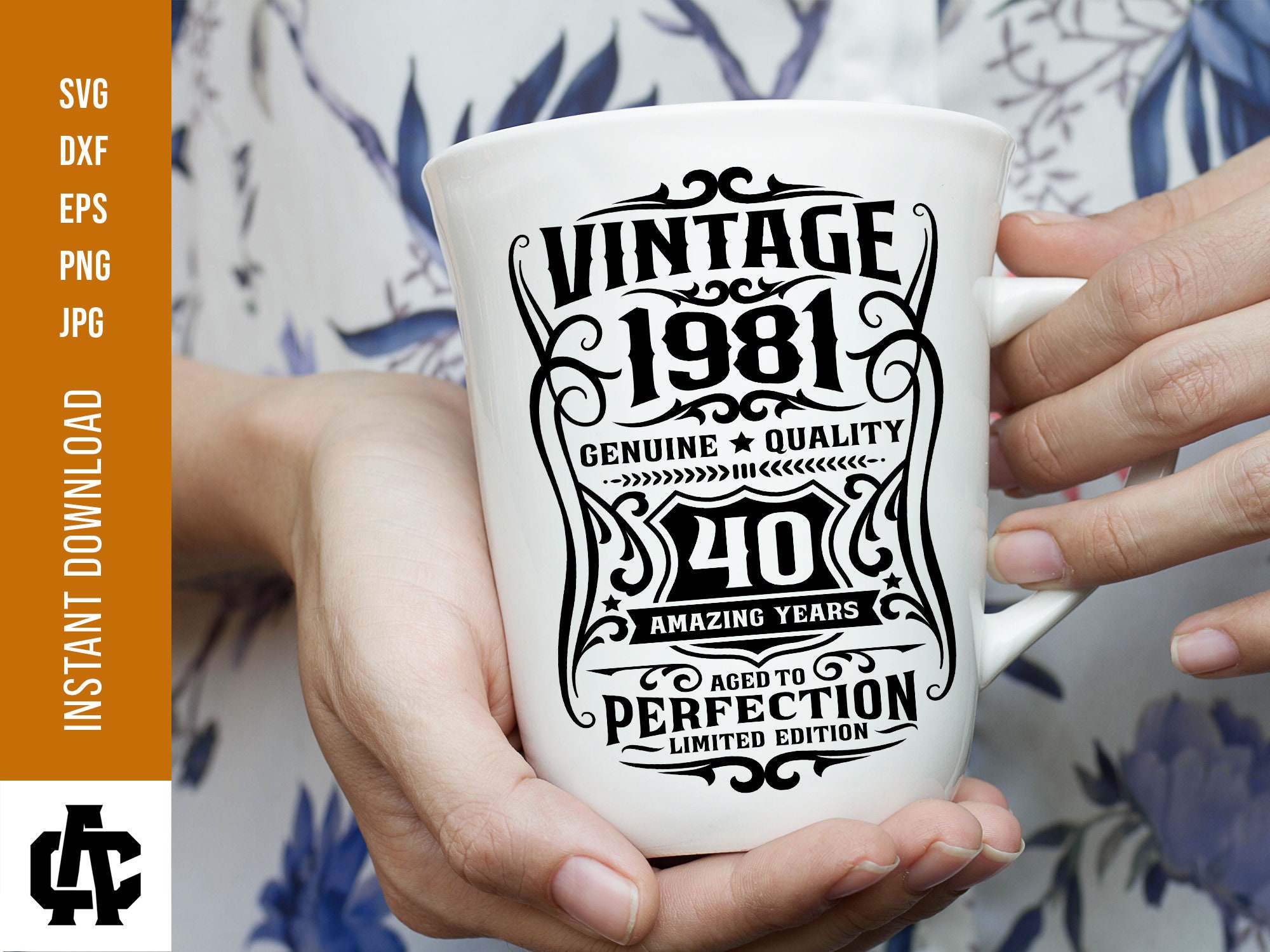 40th Birthday SVG Aged to Perfection Svg Vintage 1981 Svg | Etsy