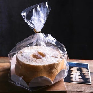シフォンケーキ、クッキー、キャンディ、チョコレート、スナック、ギフト用のグラシン紙/透明ベーカリーバッグ - 10 個セット - 6.69 x 6.69 インチ / 7.87 x 7.87 インチ