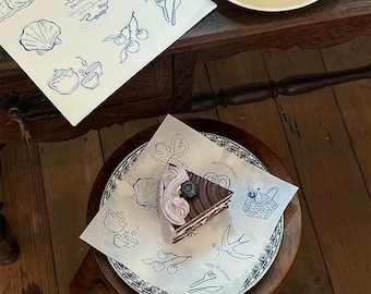 Bakpappersark med vax för bageri och delikatesspapper - 7 x 7 i 100 ark