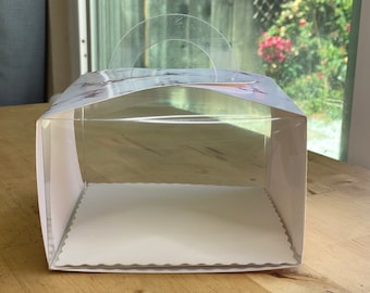 Cajas transparentes para pasteles con diseño de mármol, cajas para regalos (juego de 3)