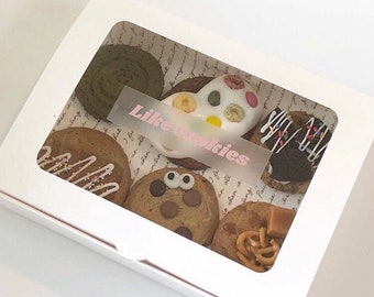 White/Pink Cardboard Bakery Boxes / Cake Boxes/Cookies Boxes/ Gift Boxes with Transparent Window and Lid -  9.5x7.3 x 1.8&#39;&#39;/7x5x2&quot;- Set of 4