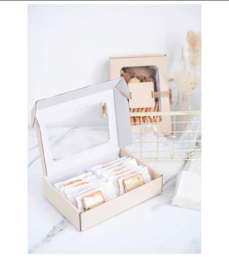 Cajas de cartón corrugado para panadería con ventana (8,9 x 6,1 x 2) - Juego de 3 imagen 8