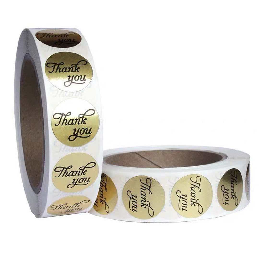 Gold Foil Thank You Stickers: 1" Small Business Stickers (500pcs) - Etsy