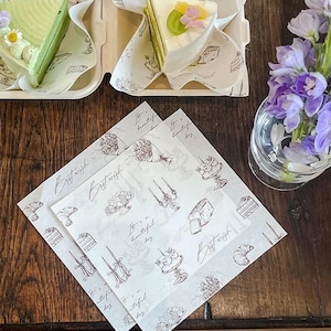 耐油ベーキングペーパー 100枚 7 x 7インチ – ケーキ、サンドイッチ、クッキー、ベーカリーラッピング、テイクアウト用の食品安全耐油ライナー