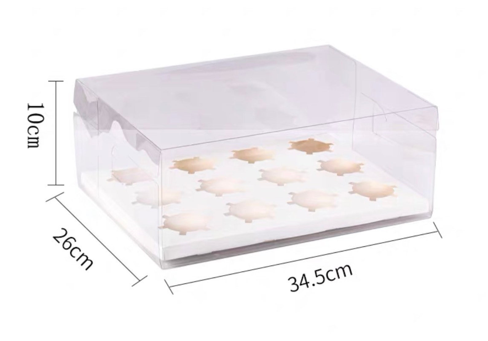 Clear Cupcake Boxes Hold 4/6 /12 Holes Clear Window With Etsy