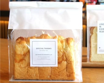 Toast Bread Bags with Window – Bakery Packaging for Small Business, Set of 30
