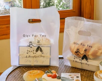 Plastic T-Shirt Bags: Bakery & Food Packaging - 50 Pack