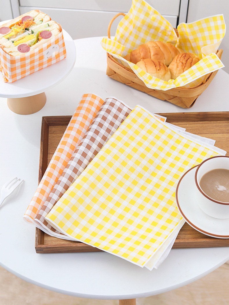 Wax Paper, Food Picnic Paper, 50 sheets Grease Proof Paper, Waterproof Dry  Hamburger Paper Liners Wrapping Tissue for Plastic Food Basket, Heart 