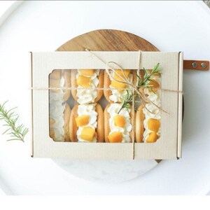 Cajas de cartón corrugado para panadería con ventana (8,9 x 6,1 x 2) - Juego de 3 imagen 12