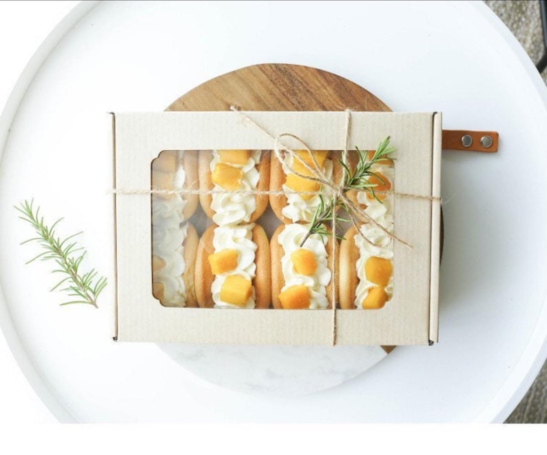 Cajas de cartón corrugado para panadería con ventana (8,9 x 6,1 x 2) - Juego de 3 imagen 12