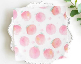 Fruit Print Wax Paper: Peach Deli Wrap for Cookies, Donuts, Cakes