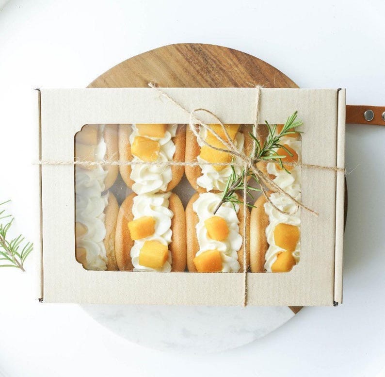Cajas de cartón corrugado para panadería con ventana (8,9 x 6,1 x 2) - Juego de 3 imagen 10