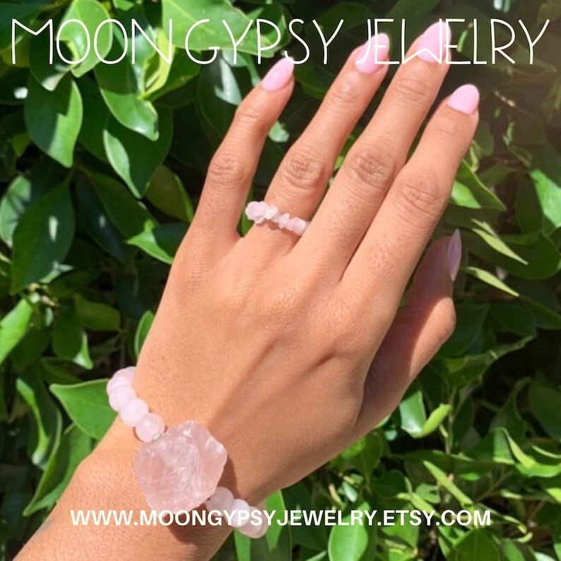 Gemstone Ring Rose Quartz Ring Statement Ring Gemstone Ring The \u201cQuartzy Ring\u201d