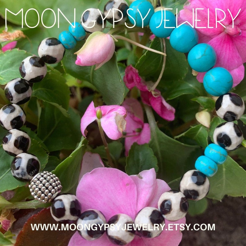 Gemstone Bracelet Turquoise and Agate