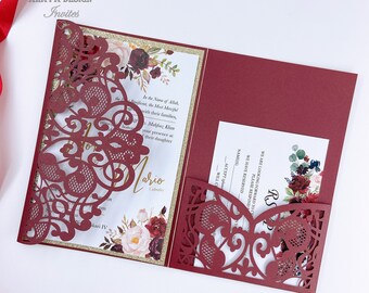 Burgundy Pocketfold Etsy