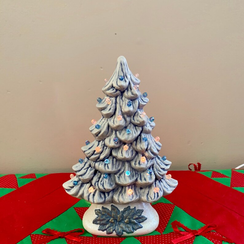 Vintage Ceramic Christmas Tree Nowell Mold Mantle Windowsill Etsy