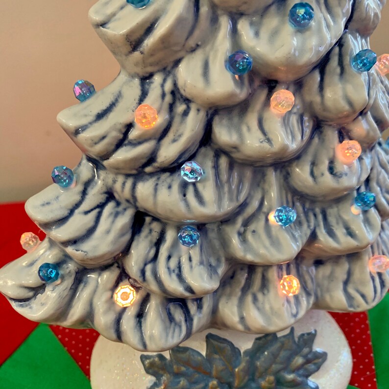 Vintage Ceramic Christmas Tree Nowell Mold Mantle Windowsill Etsy