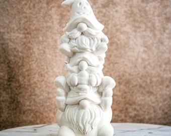 Ready to paint -  Gnomes, Three Happy Gnome, Happy Gnome, paint your own, unpainted object, unpainted DIY, Craft Project, Dwarfs