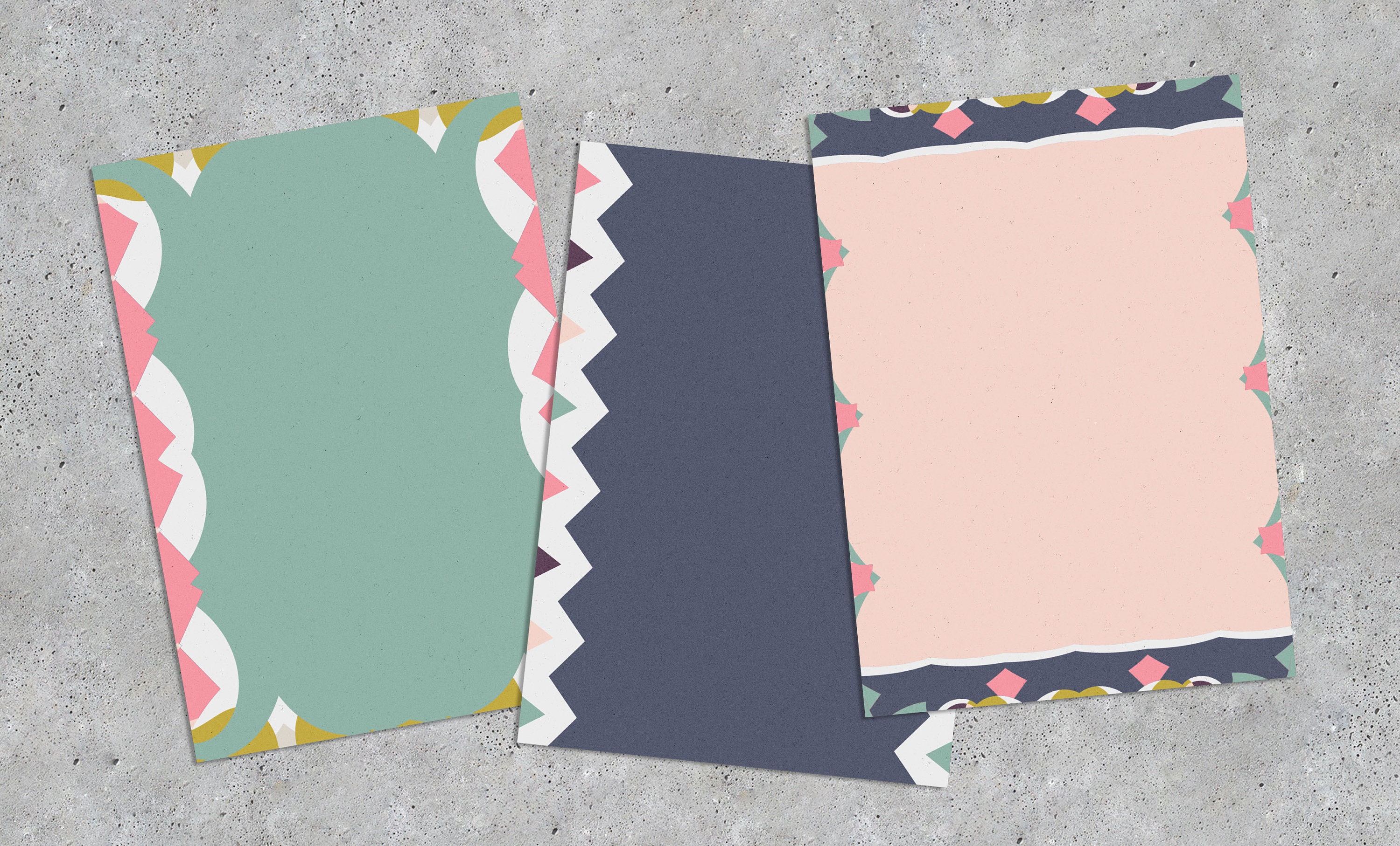 Printable Bordered Paper INSTANT DOWNLOAD Set of 6 Paper to - Etsy