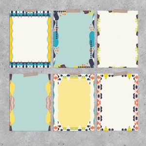 Printable Bordered Paper INSTANT DOWNLOAD Set of 6 Paper to - Etsy ...