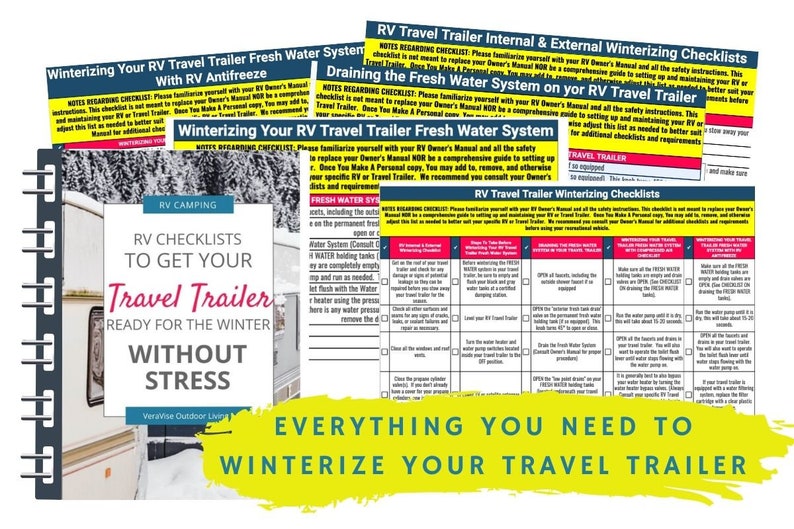 Winterize Rv Checklist Template RV Winterizing Checklists™ - Etsy