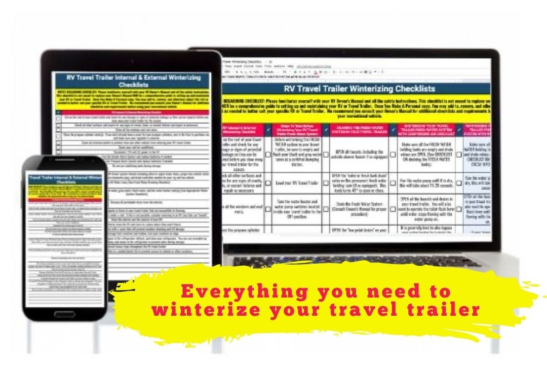 RV Winterizing Checklists™ - Etsy