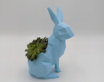 Easter bunny planter, rabbit air plant holder, indoor planter, Succulent decor, nursery decor, 3d Printed, Succulents, Air plants, planter