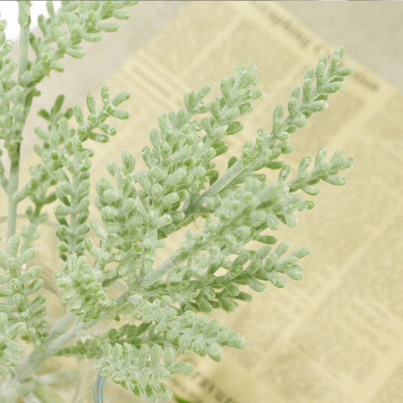 Artificial Dusty Miller Lamb's Ear Leaf Flocked Lambs Ear Etsy