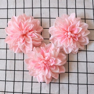 Artificial Dahila Flowers Head, Silk Flowers Head with Stems for Wedding, Centerpieces Floral Arrangements Decorations