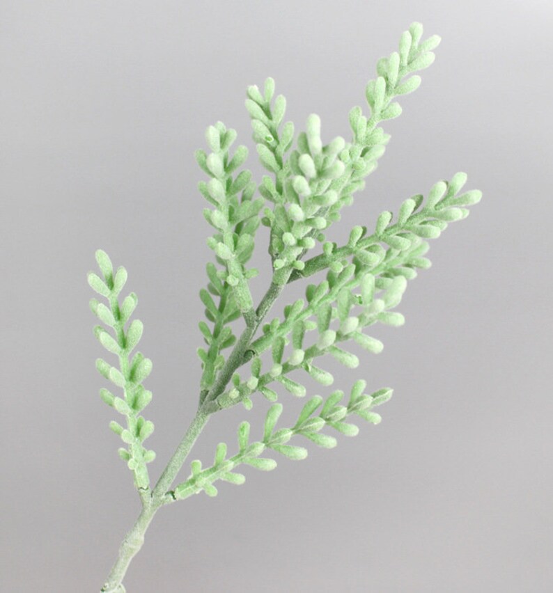 Artificial Dusty Miller Lamb's Ear Leaf Flocked Lambs Ear Etsy