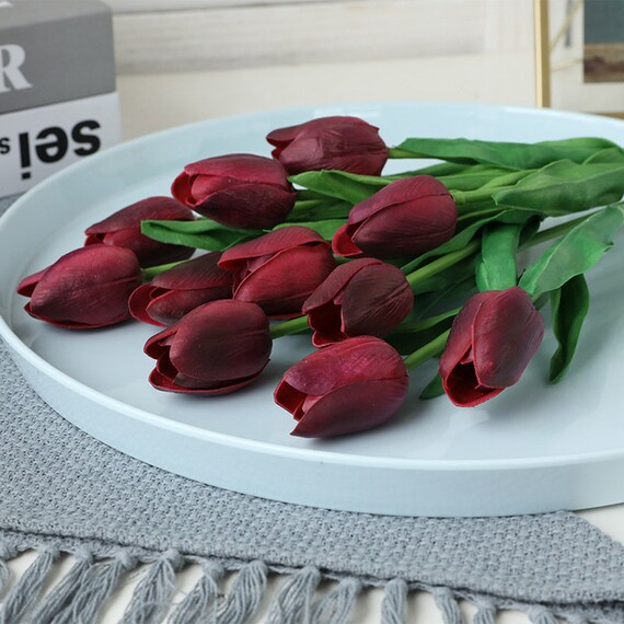 DuHouse 25 Stuks Kunstmatige Rozen Bloemen Neprozen Met Stengels Echte Touch Schuim Voor Doe Het Zelf Bruiloft Boeket Baby Shower Middelpunt Bloemstuk Feest Woondecoratie Zwart 1517550222