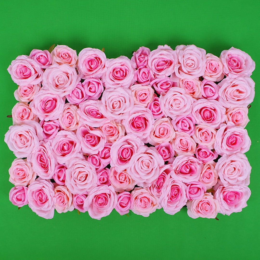 Artificial Pink Rose Wall Decoration Decorative Silk Flower Etsy