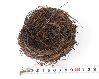 4stk handgemachtes Frühlingsvogelnest, 4-Zoll-Vogelnest, natürliches Material