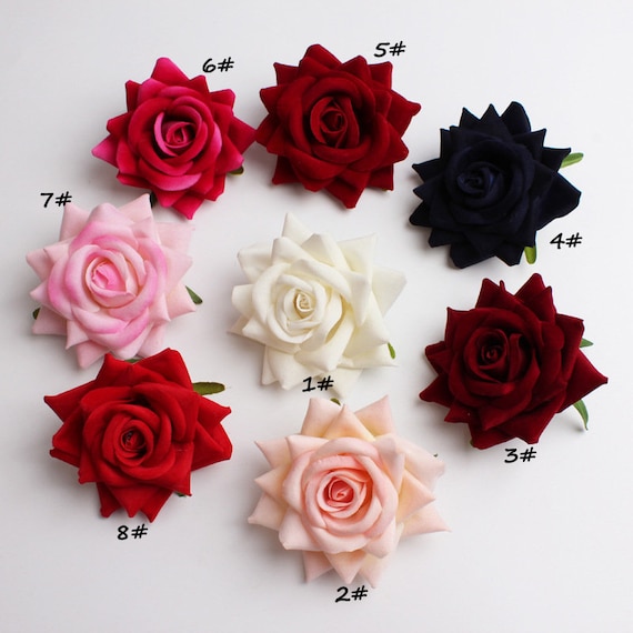 100 Stück Blumenköpfe Samt Blumen Hochwertige Rosenköpfe Großhandel Kunstblumen 10cm Rose für Hochzeit Party Dekor Handwerk 10cm