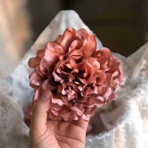 Dusty Roses Peony Flowers 10-50pcs Artificial Flowers Artificial Peony Flower Heads Only 5.12 inch for Wedding Bouquets Centerpieces