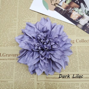 Cabeza de flores de Dahila artificial, cabeza de flores de Dahila de seda greh con tallos para boda, centros de mesa Arreglos florales Decoraciones