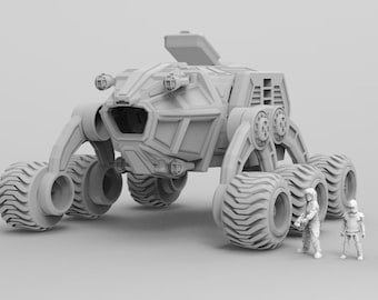 Bogie All Terrain Ground Vehicle | 28mm 32mm | Sci-Fi Stargrave | Starfinder | Dungeons and Dragons | DnD | RPG | Spelljammer | SW Legion |