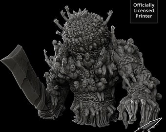The Rotten, Hell Golem, D&D, 28mm, 32mm miniature, Dungeons and Dragons, DnD, Tabletop RPG, Pathfinder, Dark Souls, Bloodborne